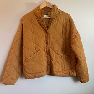 Z Supply. Maya Quilted jacket. Size Small. Caramel brown colour.